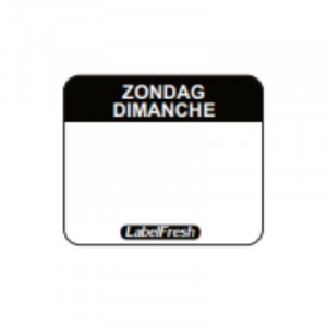 Etiqueta de Rastreabilidade Label FreshEasy - Domingo - 30 x 25 mm - Pacote de 1000 - LabelFresh