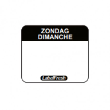 Etiqueta de Rastreabilidade Label FreshEasy - Domingo - 30 x 25 mm - Pacote de 1000 - LabelFresh