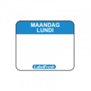Etiqueta de Rastreabilidade Label FreshEasy - Segunda-feira - 30 x 25 mm - Pacote com 1000 - LabelFresh
