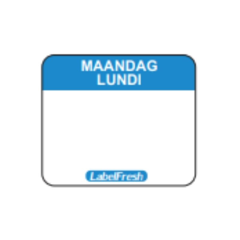 Etiqueta de Rastreabilidade Label FreshEasy - Segunda-feira - 30 x 25 mm - Pacote com 1000 - LabelFresh Etiqueta de Rastreabilidade Label FreshEasy - Segunda-feira - 30 x 25 mm - Pacote com 1000 - LabelFresh