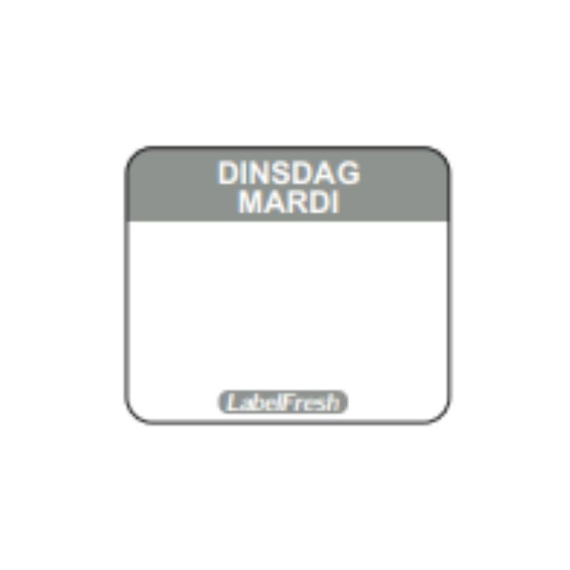 Etiqueta de Rastreabilidade Label FreshEasy - Terça-feira - 30 x 25 mm - Pacote com 1000 - LabelFresh Etiqueta de Rastreabilidade Label FreshEasy - Terça-feira - 30 x 25 mm - Pacote com 1000 - LabelFresh
