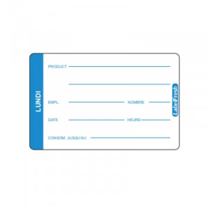 Etiqueta de Rastreabilidade LabelFresh Pro - Segunda-feira - 70 x 45 mm - Pacote com 500 - labelFresh