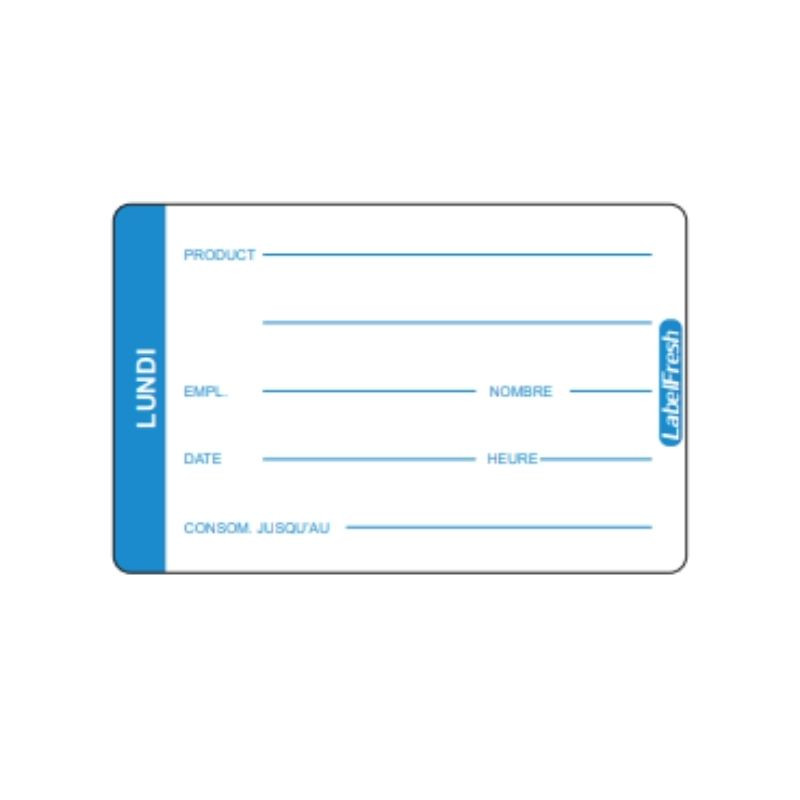Etiqueta de Rastreabilidade LabelFresh Pro - Segunda-feira - 70 x 45 mm - Pacote com 500 - labelFresh Etiqueta de Rastreabilidade LabelFresh Pro - Segunda-feira - 70 x 45 mm - Pacote com 500 - labelFresh
