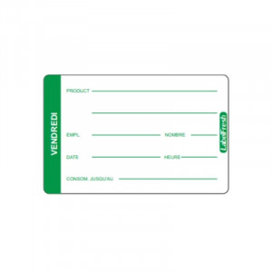 Etiqueta de Rastreabilidade LabelFresh Pro - Sexta-feira - 70 x 45 mm - Pacote de 500 - LabelFresh