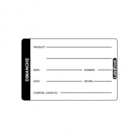 Etiqueta de Rastreabilidade LabelFresh Pro - Domingo - 70 x 45 mm - Pacote com 500 - LabelFresh