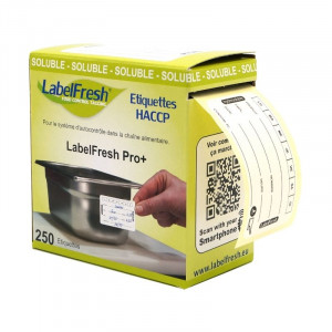 Etiquetas de Rastreabilidade - LabelFresh Solúvel - 60 x 30 mm - Pacote com 250 - LabelFresh