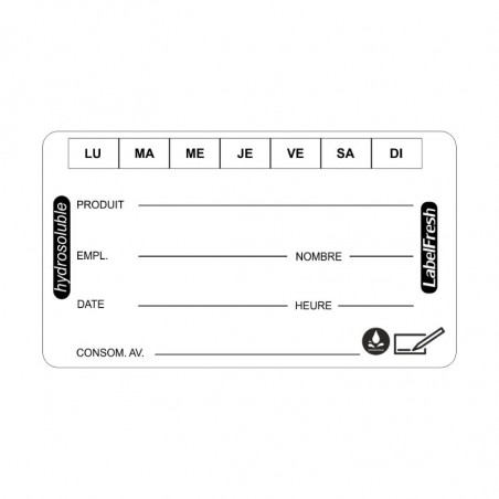 Etiquetas de Rastreabilidade - LabelFresh Solúvel - 60 x 30 mm - Pacote com 250 - LabelFresh