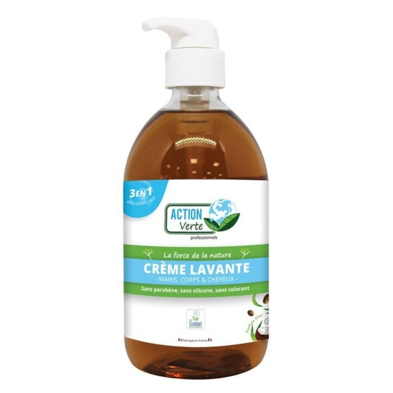 Creme de Limpeza para Mãos, Corpo e Cabelo - Perfume de Coco - 500 ml - Ação Verde Creme de Limpeza para Mãos, Corpo e Cabelo - Perfume de Coco - 500 ml - Ação Verde
