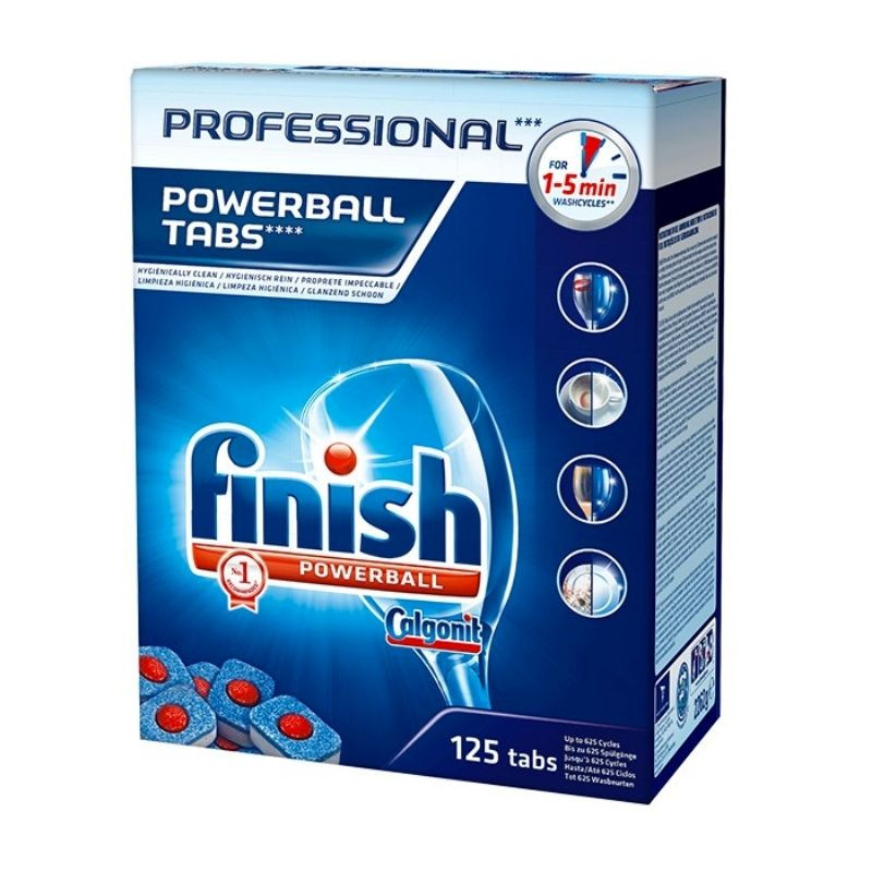 Tabletes Powerball para Máquina de Lavar Louça - Pacote com 125 - Finish Professional Tabletes Powerball para Máquina de Lavar Louça - Pacote com 125 - Finish Professional