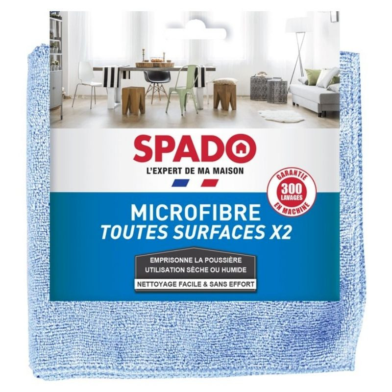 Microfibra para Todas as Superfícies - 380 x 380 mm - Conjunto de 2 - SPADO Microfibra para Todas as Superfícies - 380 x 380 mm - Conjunto de 2 - SPADO