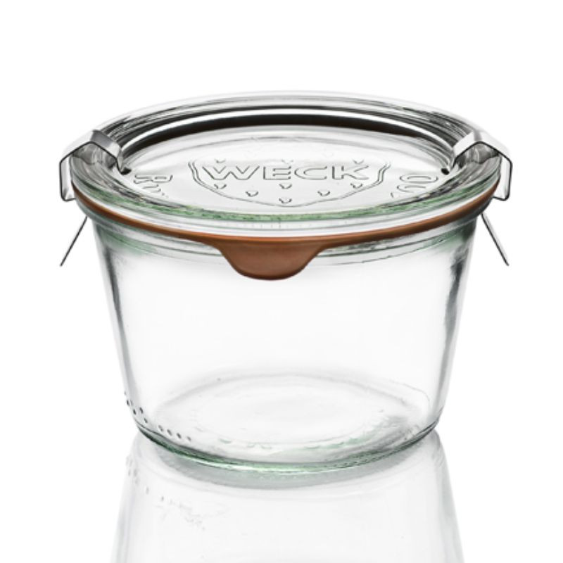Frasco de vidro Weck reto - 370 ml - Conjunto de 6 Frasco de vidro Weck reto - 370 ml - Conjunto de 6
