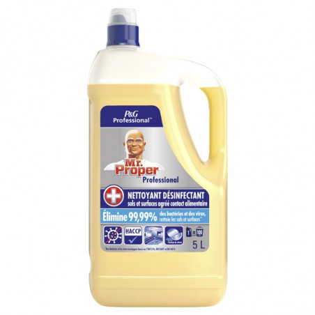 Desinfetante de Limpeza para Pisos e Superfícies Limão - 5 L - Mr. Proper