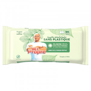 Lenços Desinfetantes Sem Plástico Eucalipto - 90 Lenços - Mr. Proper