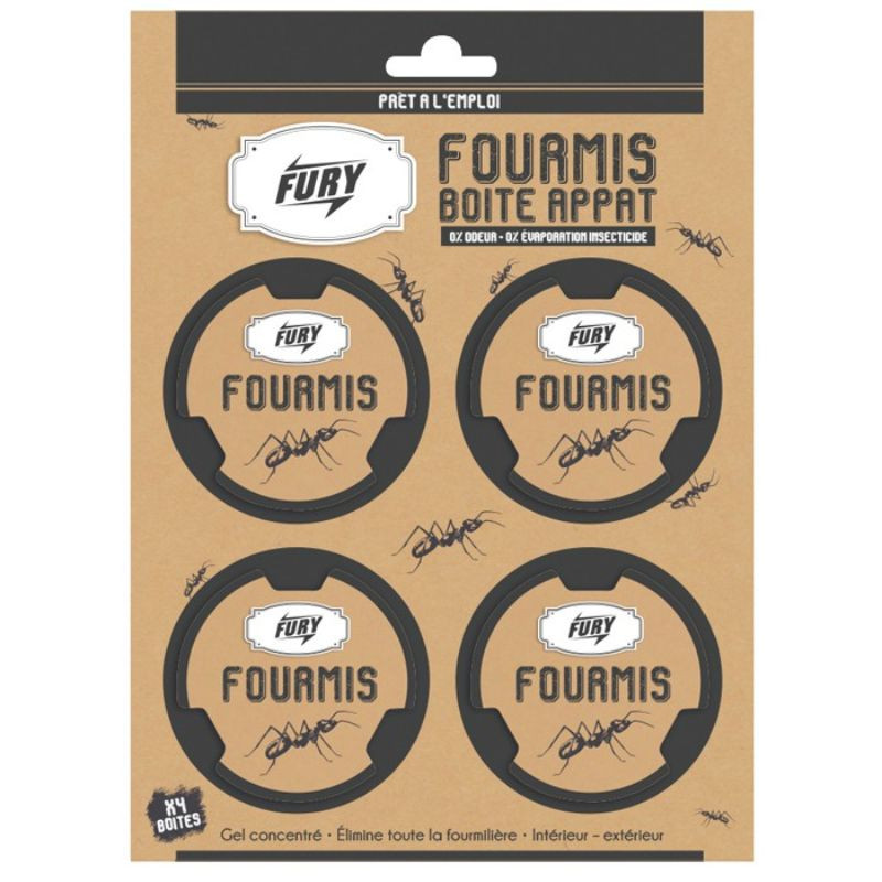 Caixa de Iscas para Formigas - Conjunto de 4 - FURY Caixa de Iscas para Formigas - Conjunto de 4 - FURY