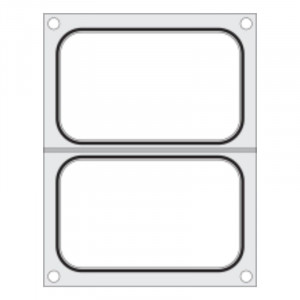 Matriz de Selagem para Seladora Manual - 2 Compartimentos 178 x 113 mm - Hendi