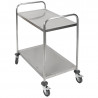 Carrinho Inox 2 Prateleiras Dynasteel - Profissional de restauração. Resistente, manobrável e robusto.