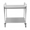 Carrinho Inox 2 Prateleiras Dynasteel - Profissional de restauração. Resistente, manobrável e robusto.