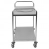 Carrinho Inox 2 Prateleiras Dynasteel - Profissional de restauração. Resistente, manobrável e robusto.