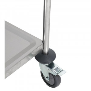 Carrinho Inox 2 Prateleiras Dynasteel - Profissional de restauração. Resistente, manobrável e robusto.