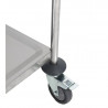Carrinho Inox 2 Prateleiras Dynasteel - Profissional de restauração. Resistente, manobrável e robusto.