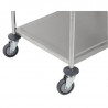 Carrinho Inox 2 Prateleiras Dynasteel - Profissional de restauração. Resistente, manobrável e robusto.