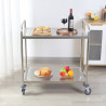 Carrinho Inox 2 Prateleiras Dynasteel - Profissional de restauração. Resistente, manobrável e robusto.