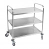 Carrinho Inox 3 Prateleiras Dynasteel - Robusto e funcional para profissionais de restauração