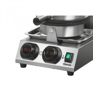 Máquina de Waffles Cone em Aço Inoxidável - 1000 W - Bartscher