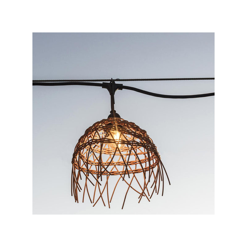 Guirlanda luminosa exterior com abajur exótico de palha - Hawai Light - Lumisky Guirlanda luminosa exterior com abajur exótico de palha - Hawai Light - Lumisky