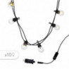 Guirlanda de Luzes de Festa Solar e LED - Party Clear Hybrid - Lumisky