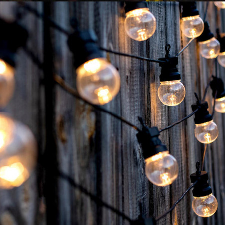 Guirlanda de Luzes de Festa Solar e LED - Party Clear Hybrid - Lumisky