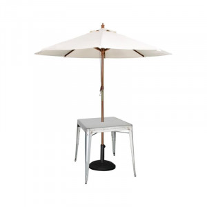 Mesa Quadrada em Aço Cinza - L 668 x P 668 mm - Bolero