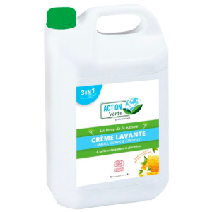 Gel de Limpeza para Mãos, Corpo e Cabelo - Perfume Flor de Laranjeira e Mel - 5 L - Ação Verde