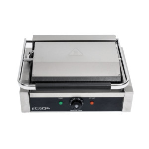 Grelhador Panini de Grande Superfície Ranhurada/Lisa Dynasteel - Cozimento profissional perfeito para restaurantes e lanchonetes