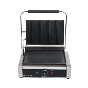 Grelhador Panini de Grande Superfície Ranhurada/Lisa Dynasteel - Cozimento profissional perfeito para restaurantes e lanchonetes