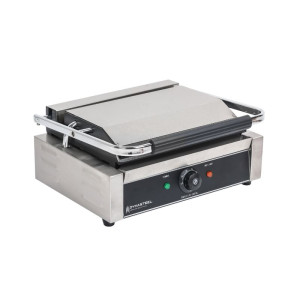Grelhador Panini de Grande Superfície Ranhurada/Lisa Dynasteel - Cozimento profissional perfeito para restaurantes e lanchonetes