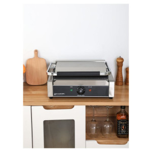 Grelhador Panini de Grande Superfície Ranhurada/Lisa Dynasteel - Cozimento profissional perfeito para restaurantes e lanchonetes