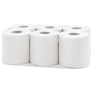 Rolo de Papel de Limpeza com Desbobinador Central - 2 Folhas - Rolo de 94,5 m - Conjunto de 6