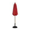 Guarda-sol Redondo Vermelho - 2,5 m - Bolero