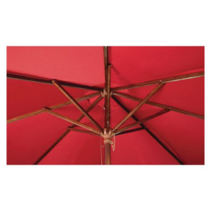 Guarda-sol Redondo Vermelho - 2,5 m - Bolero