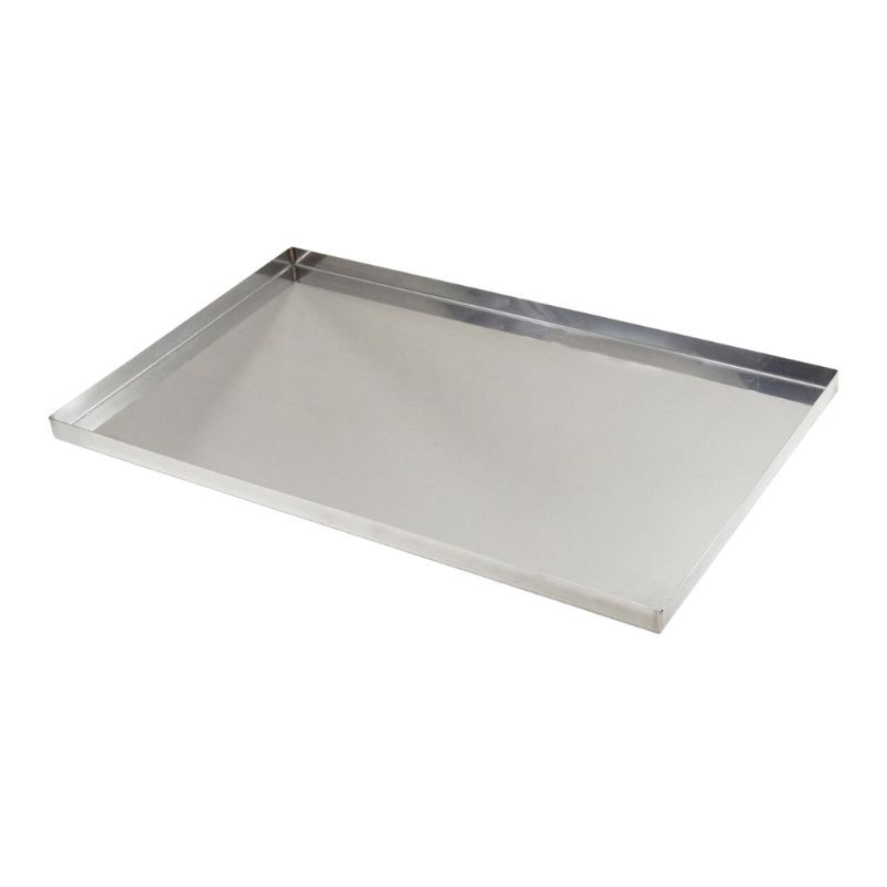 Tabuleiro de pastelaria em aço inoxidável - 600x400mm, bordas retas | Tellier Tabuleiro de pastelaria em aço inoxidável - 600x400mm, bordas retas | Tellier