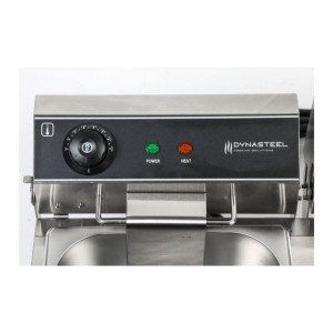 Fritadeira profissional Dynasteel - 2 x 10 L | Capacidade 20 L | Aço inoxidável | Potência 2 x 3000 W
