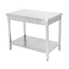 Mesa Inox com Prateleira Dynasteel - Profissional de restauração