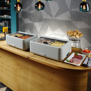 Chafing Dish UNIQ Branco - GN 1/1 - 4 L | HENDI - Design elegante para buffets e catering