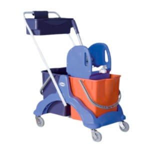 Kit Carrinho de Lavagem com Suporte e Franja - 2 x 15 L | Azurdi