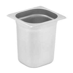 Bandeja Gastronorm GN 1/6 em Aço Inoxidável - Profundidade 200 mm - 3,4 L Dynasteel: Resistente e prático